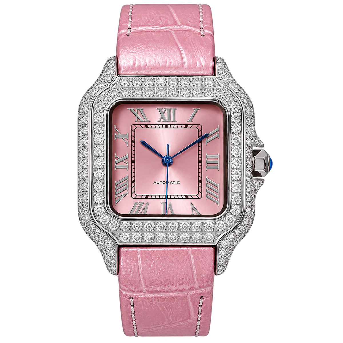 Seiko Mod Cartier Santos Full Iced VVS1 — Esfera de Color