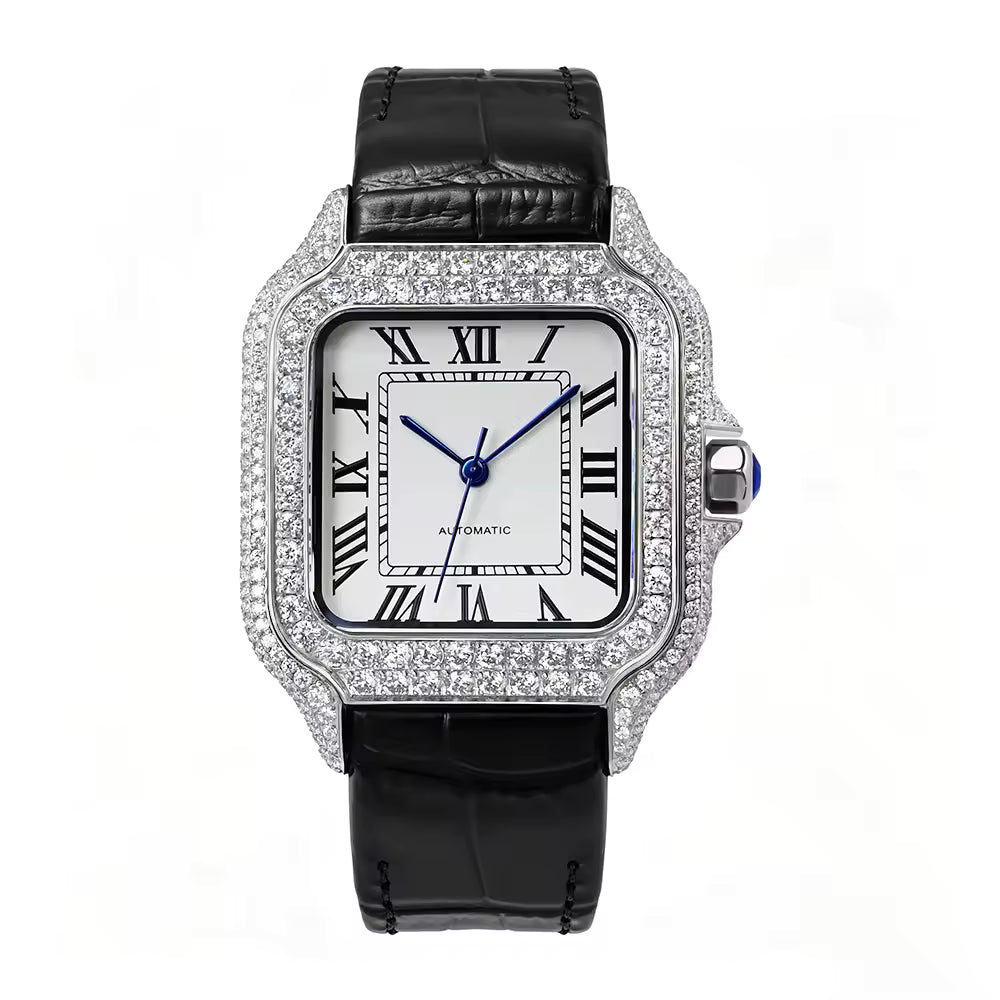 Seiko Mod Cartier Santos Full Iced VVS1 — Esfera de Color