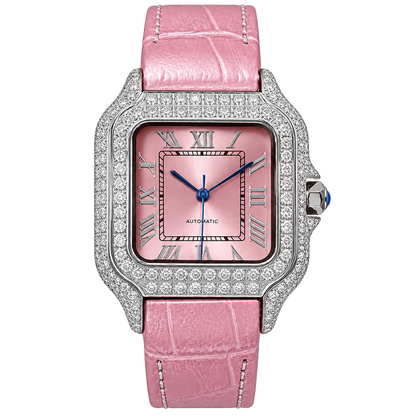 Seiko Mod Cartier Santos Full Iced VVS1 — Esfera de Color
