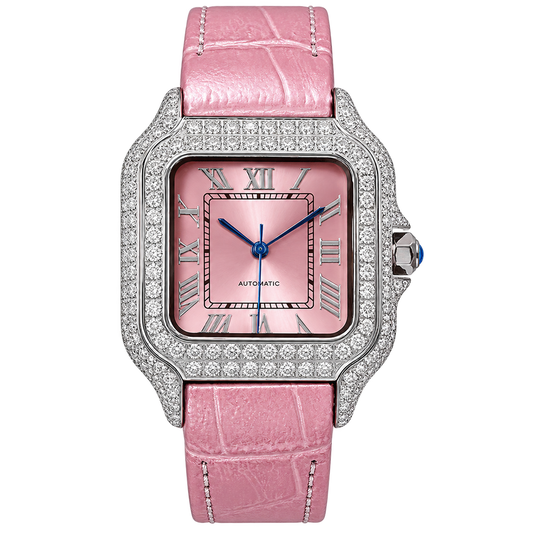 Seiko Mod Cartier Santos Full Iced VVS1 — Esfera de Color