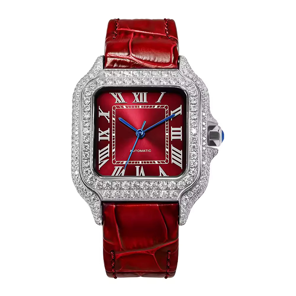 Seiko Mod Cartier Santos Full Iced VVS1 — Esfera de Color