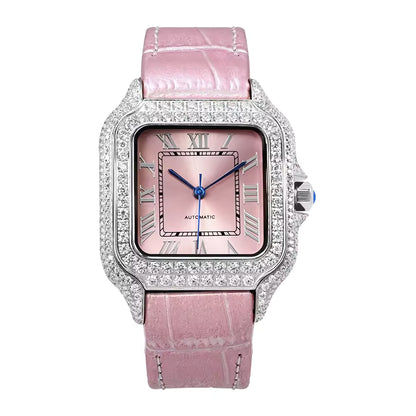 Seiko Mod Cartier Santos Full Iced VVS1 — Esfera de Color