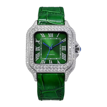 Seiko Mod Cartier Santos Full Iced VVS1 — Esfera de Color